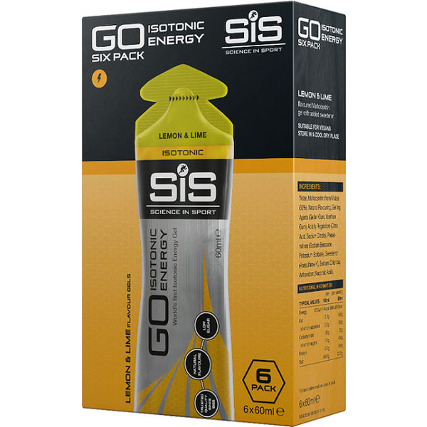 SiS Go Isotonic Energy Gel Citroen&Limoen 60ml 6x - Afbeelding 1